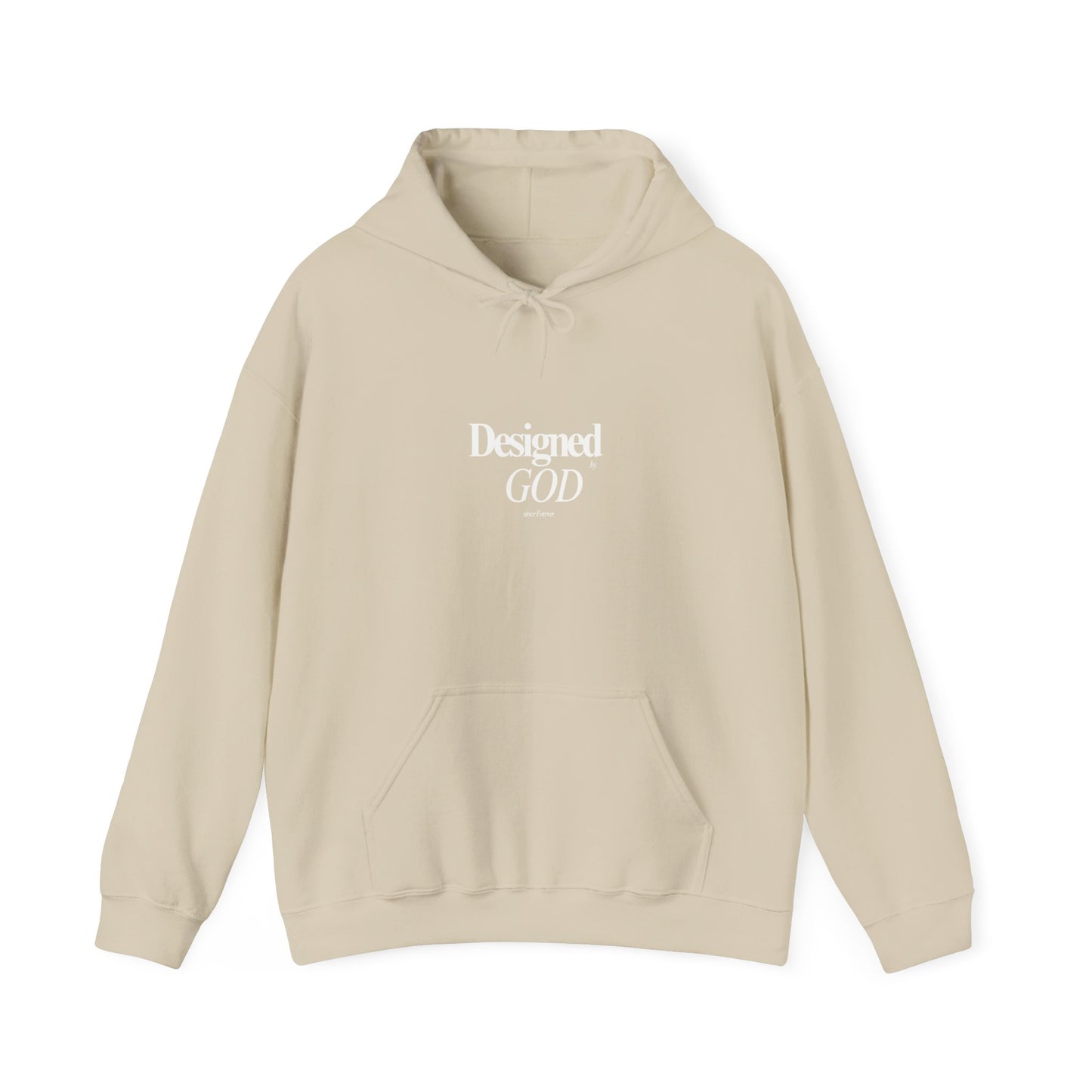 Designed by God Hoodie — Inspirational Christian Scripture Sweatshirt (Jeremiah 1:5)